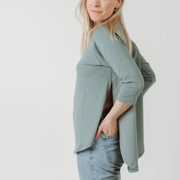 Blondie Apparel Sweaters - Blondie Apparel East End Sweater in light blue